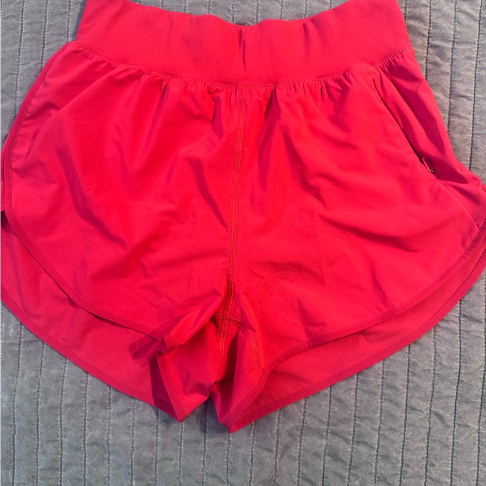 CRZ YOGA Red Athletic Shorts